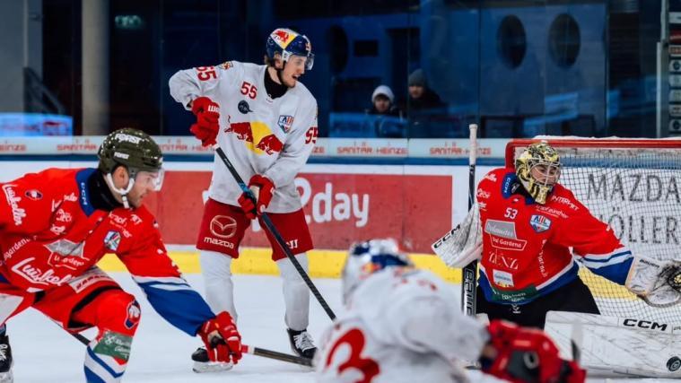 Der HCG und Salzburg bestreiten am Dienstag Spiel 7 des Viertelfinals. © Red Bull Eishockey Akademie / Manuel Mackinge