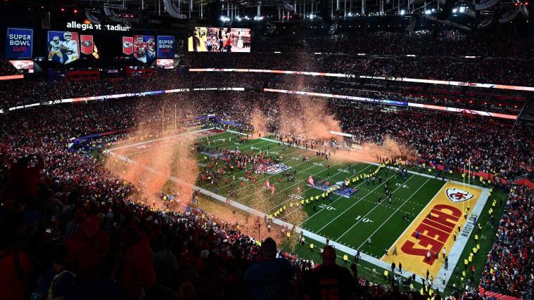 Im Allegiant Stadium fand bereits vor zwei Jahren der Super Bowl statt. © APA/afp / PATRICK T. FALLON