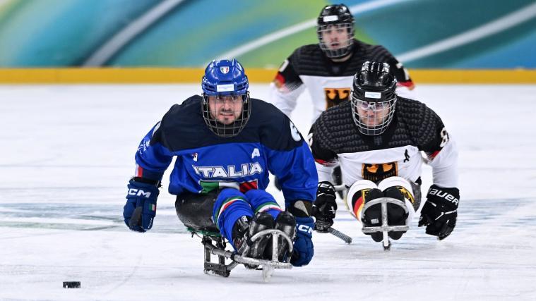 Italiens Para-Hockeyteam hat bei den Paralympics gegen Deutschland gewonnen. © Gennaro Masi-GMT CIP