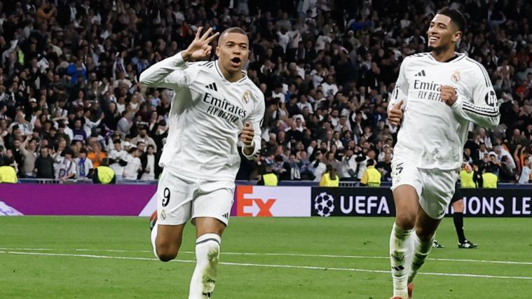 Kylian Mbappe (links) und Jude Bellingham (rechts) wollen gegen ManCity ihr Können beweisen. © APA/afp / OSCAR DEL POZO