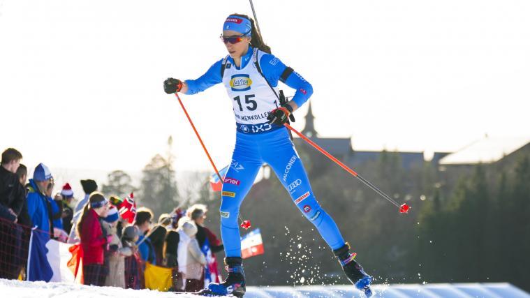 Lisa Vittozzi beim Weltcup am Holmenkollen. © ANSA / Heiko Junge