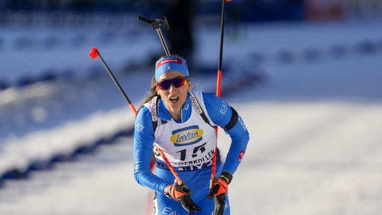 Lisa Vittozzi ist erneut aufs Podest gelaufen. © ANSA / Heiko Junge