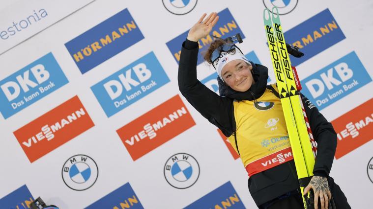 Lou Jeanmonnot ist das Biathlon-Sternchen dieses Winters. © ANSA / TOMS KALNINS