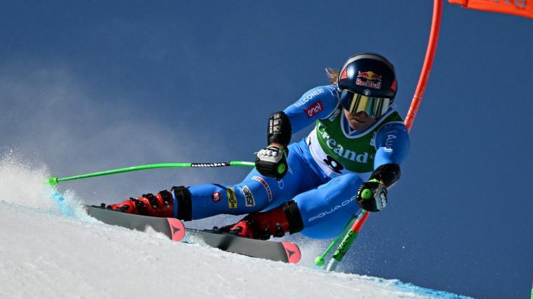 Sofia Goggia beim Weltcup in Soldeu. © APA/afp / LIONEL BONAVENTURE