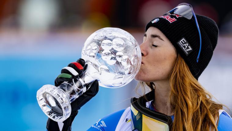Sofia Goggia gab nach ihrem Triumph einen Einblick in ihre Gefühlswelt. © ANSA / JEAN-CHRISTOPHE BOTT