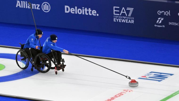 Wirbel beim Curling. © ANSA / GMT Mezzelani - Comitato Italian