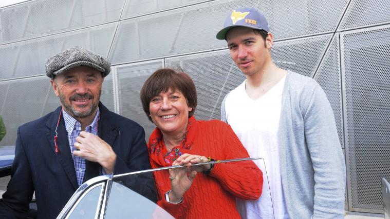 Christian Neureuther, Rosi Mittermaier und Felix Neureuther bei einem Auftritt im Jahr 2016.
