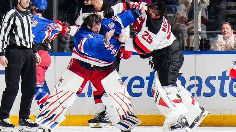 Igor Shesterkin und Jacob Markström teilten sich heftige Nettigkeiten aus. © YouTube