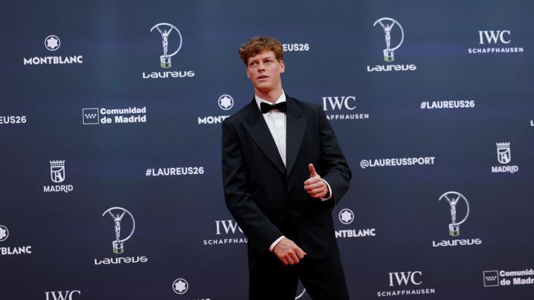 Jannik Sinner bei den Laureus Sport Awards in Madrid. © APA/afp / OSCAR DEL POZO