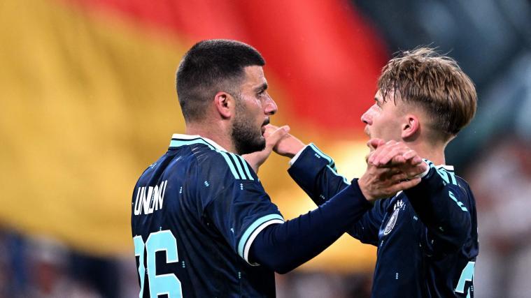 Deniz Undav und Lennart Karl zeigen für Deutschland eine starke Leistung. © APA/afp / KIRILL KUDRYAVTSEV
