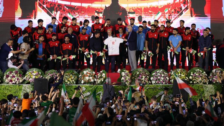 Iran's selection was given a gloriously rousing send-off. © ANSA / ABEDIN TAHERKENAREH