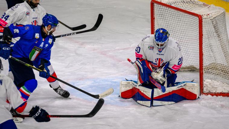 Italiens Eishockey-Nationalmannschaft kassierte im letzten Testspiel vor der WM einen Dämpfer. © Matteo Canevari - PhotoSportandMore