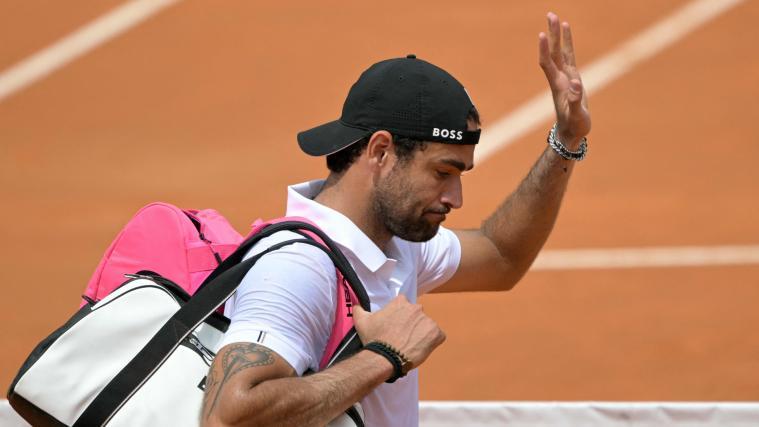 Marco Berrettini hatte in Rom einen ungewollt frühen Abgang. © APA/afp / TIZIANA FABI
