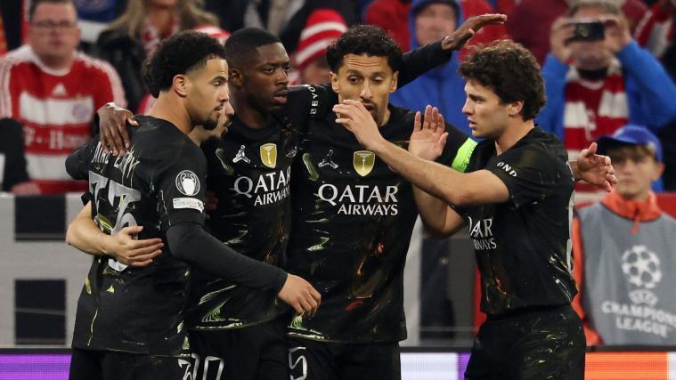 Ousmane Dembele (2.v.l.) erzielte den Siegtreffer. © APA/afp / FRANCK FIFE