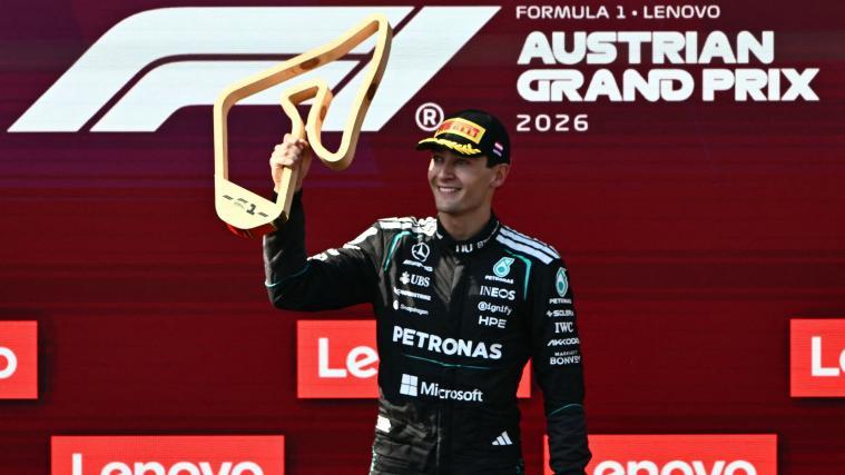 George Russell gewann in Österreich. © APA/afp / JOE KLAMAR