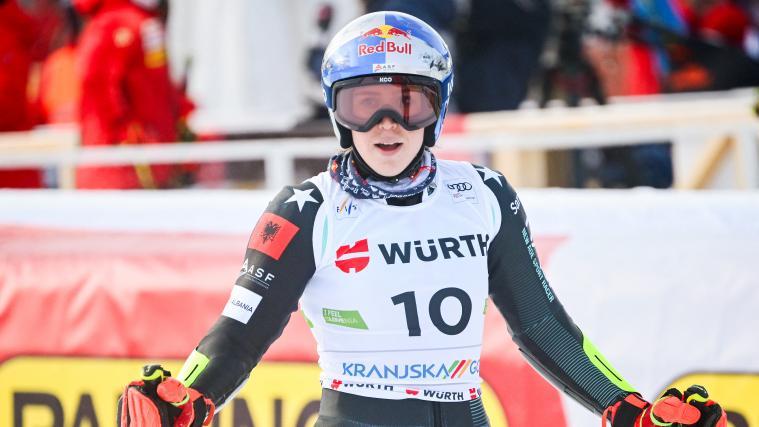 Lara Colturi will hoch hinaus. © AFP / JURE MAKOVEC