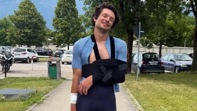 Tommaso Giacomel hat sich im Training verletzt. © Instagram / @tommy_giacomel