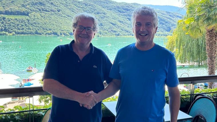 CONI-Präsident Alex Tabarelli (l.) und KSV-Präsident Werner Maier.