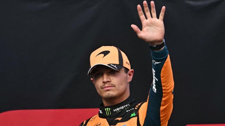 Lando Norris startet von der Pole Position. © APA/afp / ATTILA KISBENEDEK