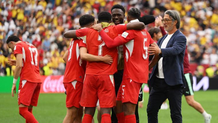 Immense liesse en Suisse&nbsp;: les Suisses se sont qualifiés pour les quarts de finale. © APA / DAVID RAMOS