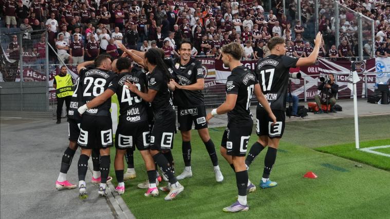 Sturm Graz sorgte am Dienstag in der Champions-League-Quali für Furore. © APA / EXPA/ MARCEL PAIL