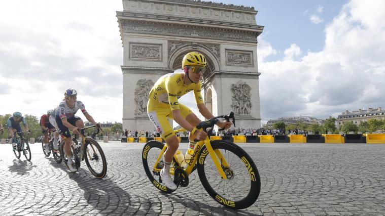 Tadej Pogacar fuhr zu seinem fünften Tour-Gesamtsieg. © ANSA / GUILLAUME HORCAJUELO