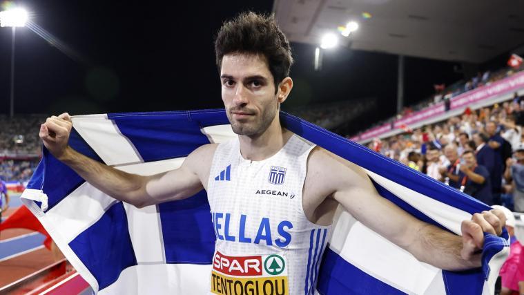 Miltiadis Tentoglou passierte etwas Kurioses. © ANSA / TOLGA AKMEN