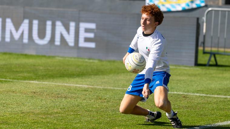 Philipp Spornberger, defender for the Italian fistball team.