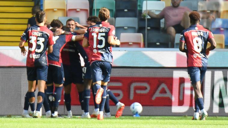 Cagliari steht mit zwölf Punkten ganz vorne in der Serie A. © ANSA / Ettore Griffoni