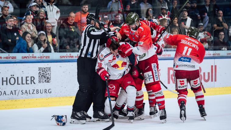 Der HC Bozen ließ seine Muskeln spielen. © EC Red Bull Salzburg / Manuel Mackinger - EC Red Bull Salzburg