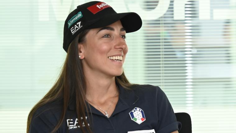 Italiens erfolgreichste Biathletin, Lisa Vittozzi, ist bester Laune. © DLife/Groppo