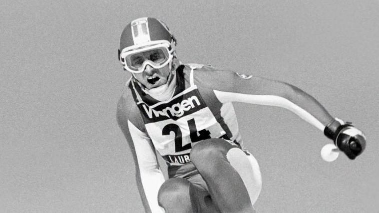 Schweizer Ski-Legende, hier noch in Aktion, starb im Alter von 78 Jahren. © Vintage Ski Racing Pics