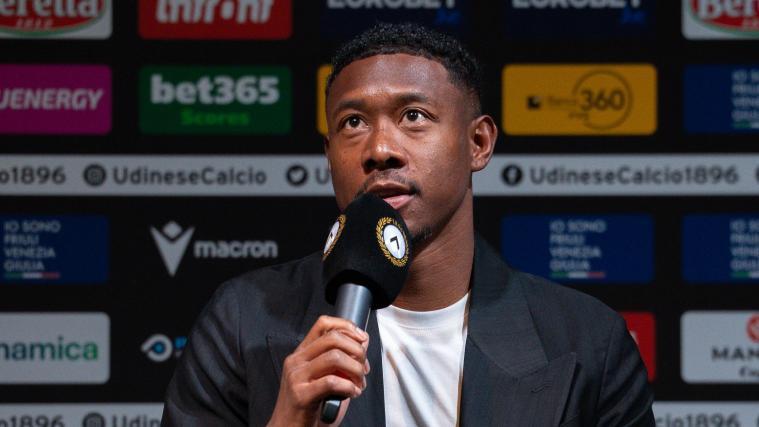 David Alaba wurde am Dienstag offiziell vorgestellt. © Social Media / @udinesecalcio