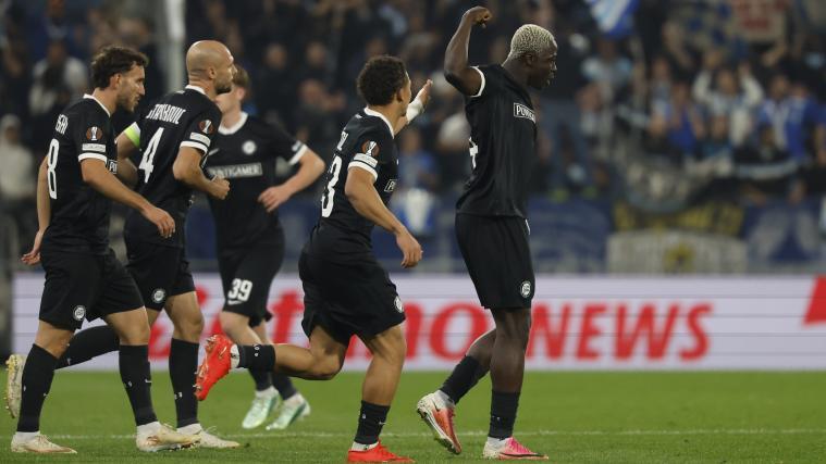Oumar Diakite schoss Sturm Graz zum Heimsieg gegen Marseille. © APA / ERWIN SCHERIAU