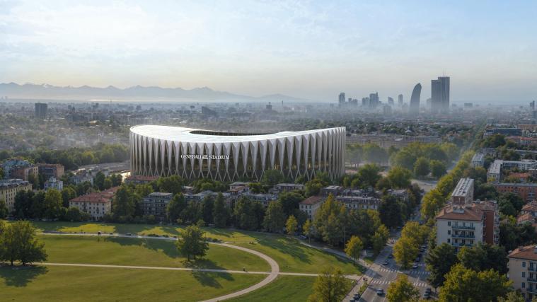 So soll das neue Generali-Stadion in Mailand aussehen. © ANSA / US