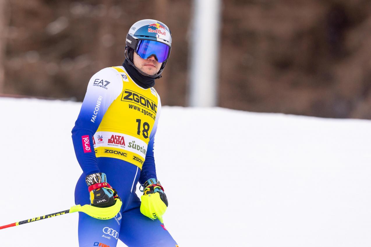 Alex Vinatzer schied in Alta Badia aus. © ANSA / ANDREA SOLERO