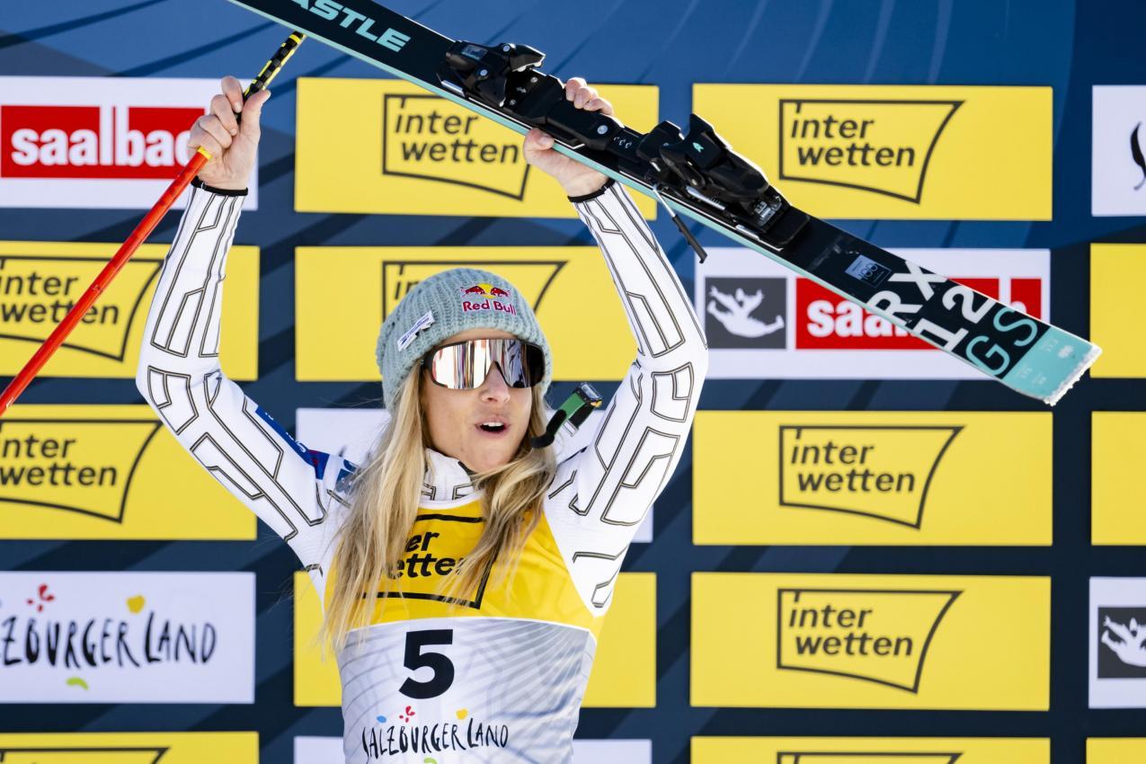 Eine der besten Skifahrerinnen der Welt: Ester Ledecka. © ANSA / JEAN-CHRISTOPHE BOTT