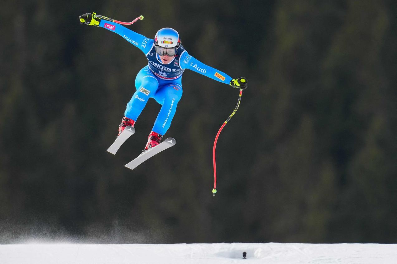 Nadia Delago liegt mit ihrer Slalom-Partnerin Marta Rossetti auf Rang 10. © APA/afp / DIMITAR DILKOFF