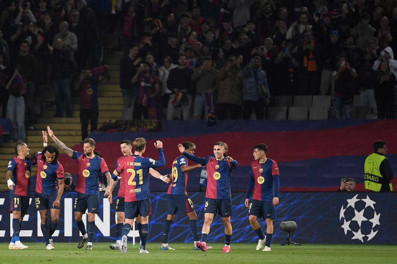 Barcelona feierte den Sieg. © APA/afp / JOSEP LAGO