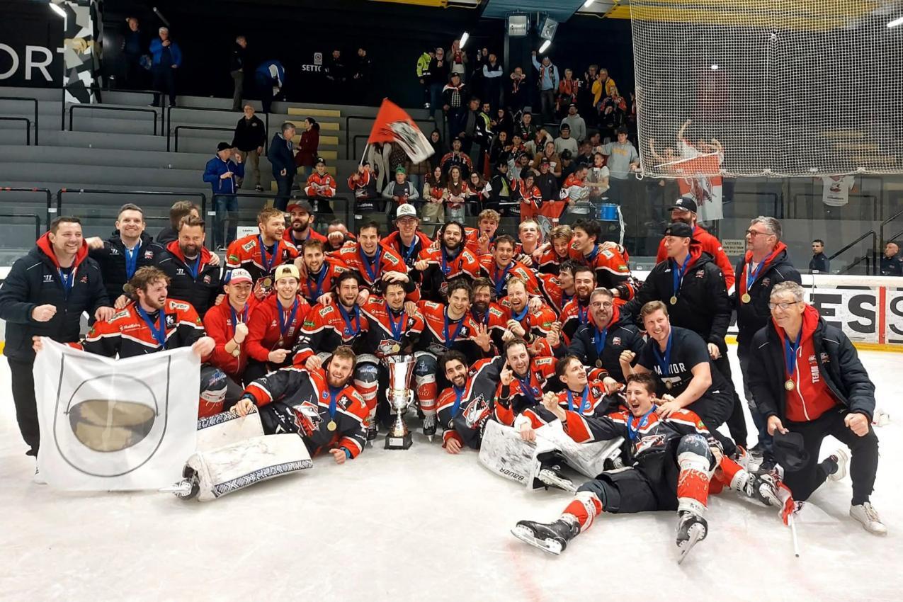 Der SV Kaltern hat den Titel in der IHL gewonnen.