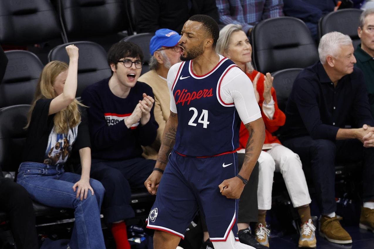 Die Clippers um Norman Powell führen ihre Serie jetzt an. © ANSA / CAROLINE BREHMAN