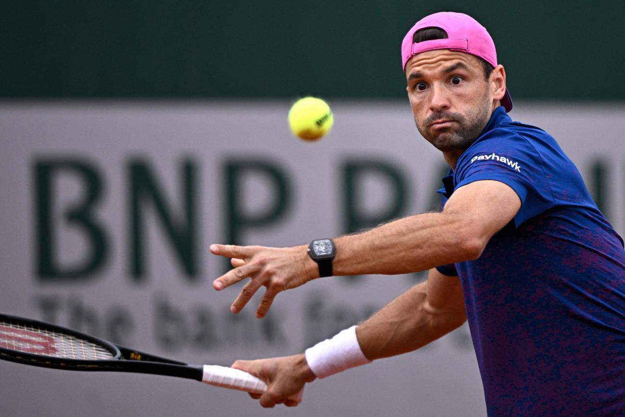 Grigor Dimitrov scheiterte ebenfalls in der ersten Runde. © APA/afp / JULIEN DE ROSA