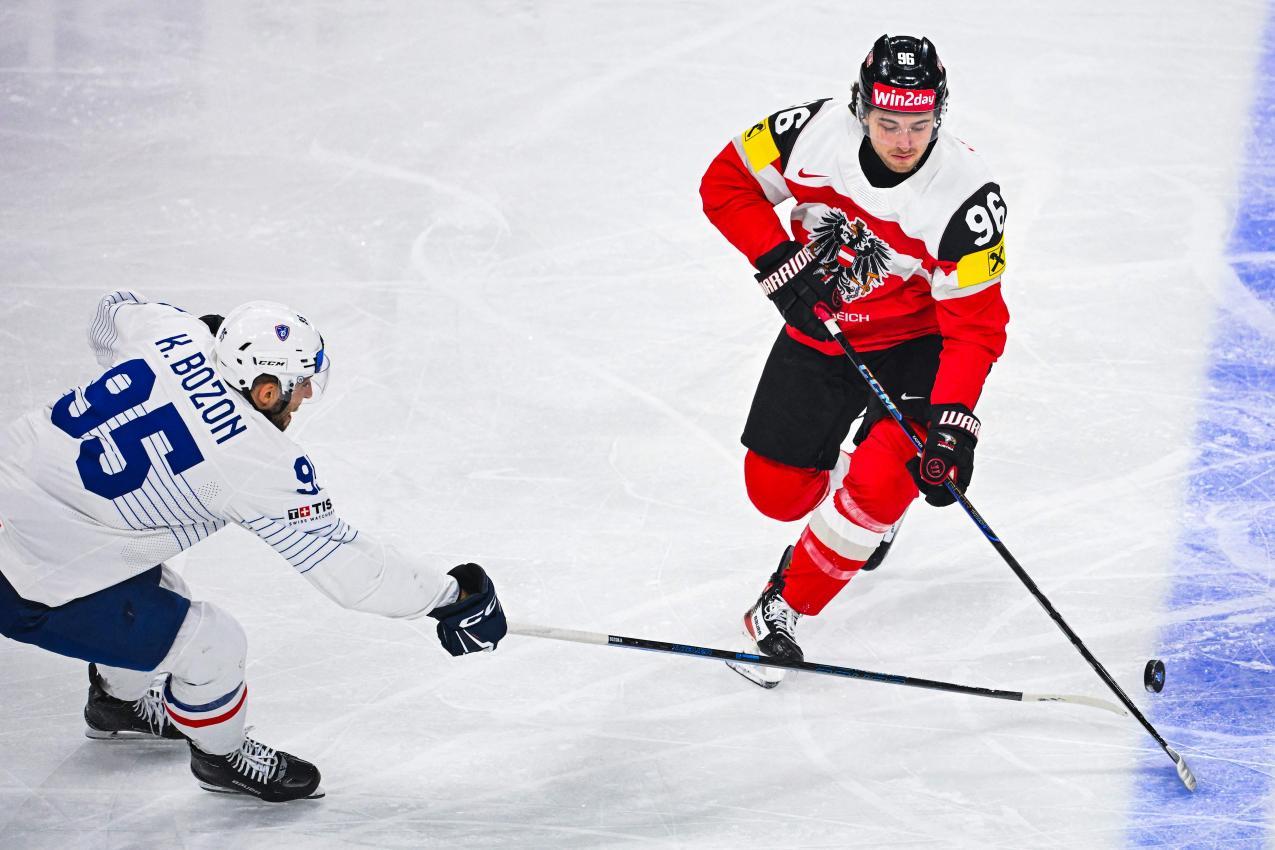Marco Kasper gelang ein schneller Treffer. © APA/afp / JONATHAN NACKSTRAND