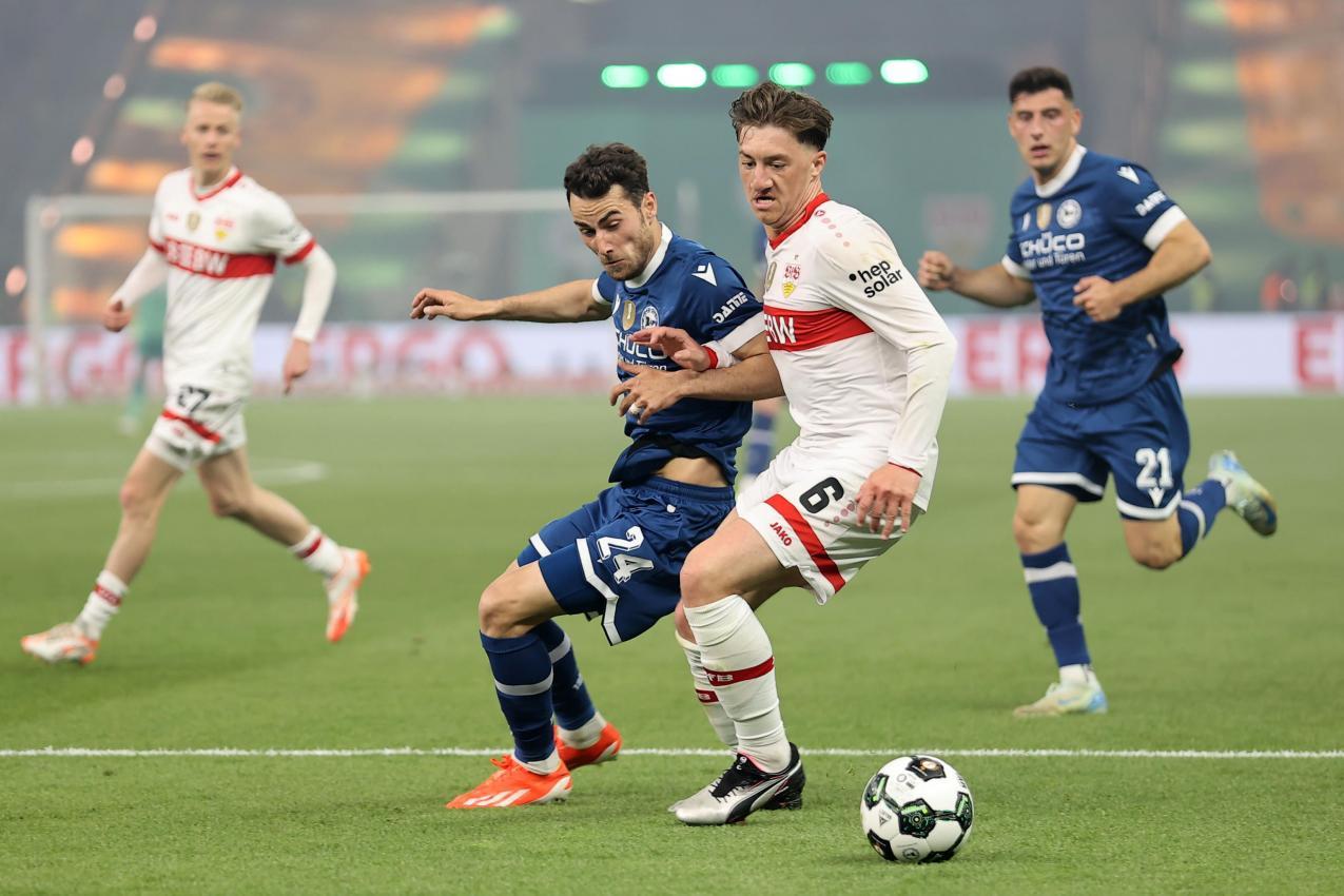 Stuttgart setzte sich im Finale gegen Drittligist Bielefeld durch. © ANSA / ANDREAS GORA