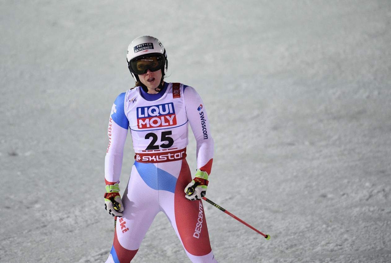 Andrea Ellenberger hat bislang 53 Weltcuprennen bestritten. © AFP / JONATHAN NACKSTRAND