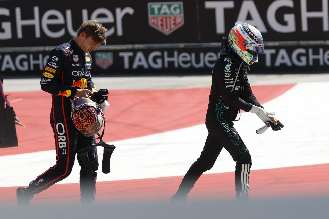 Max Verstappen und Kimi Antonelli schieden früh aus. © APA / ERWIN SCHERIAU