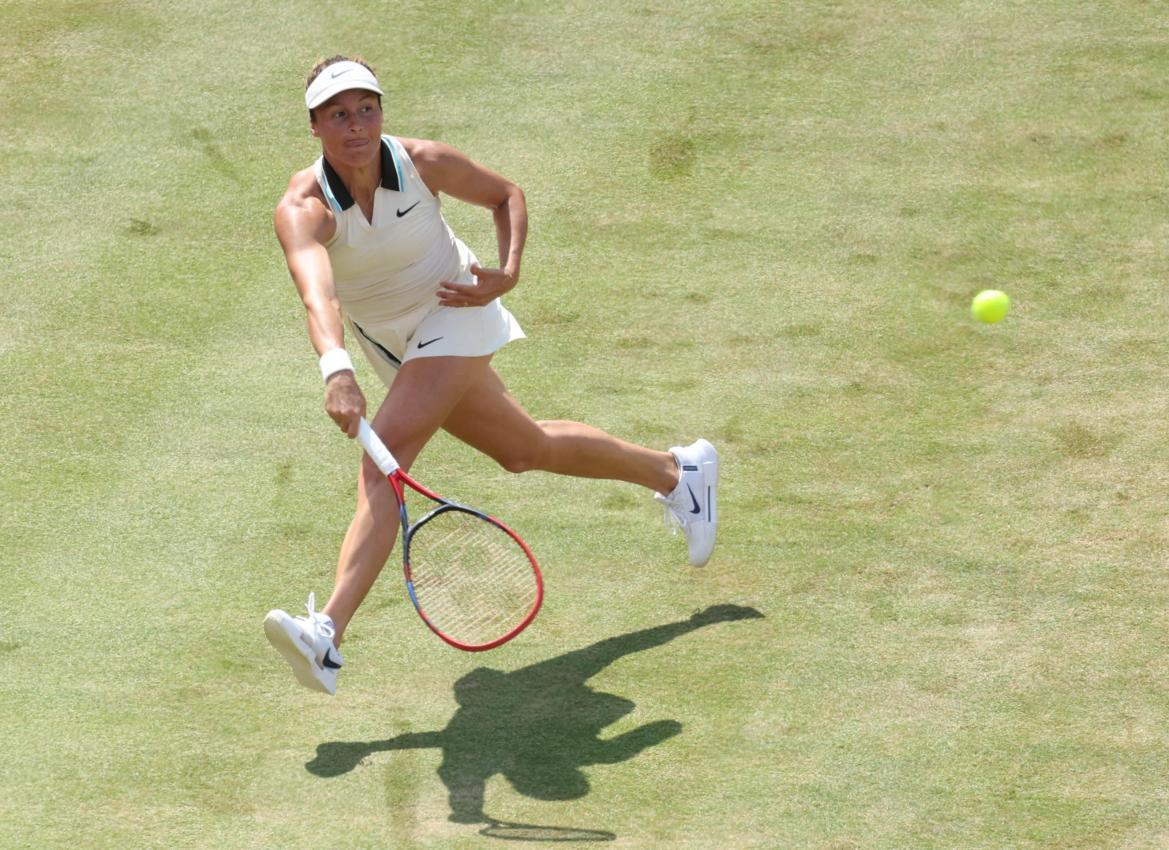 Tatjana Maria entnervte Amanda Anisimova mit ihrer ganz eigenen Vorhandtechnik. © ANSA / NEIL HALL