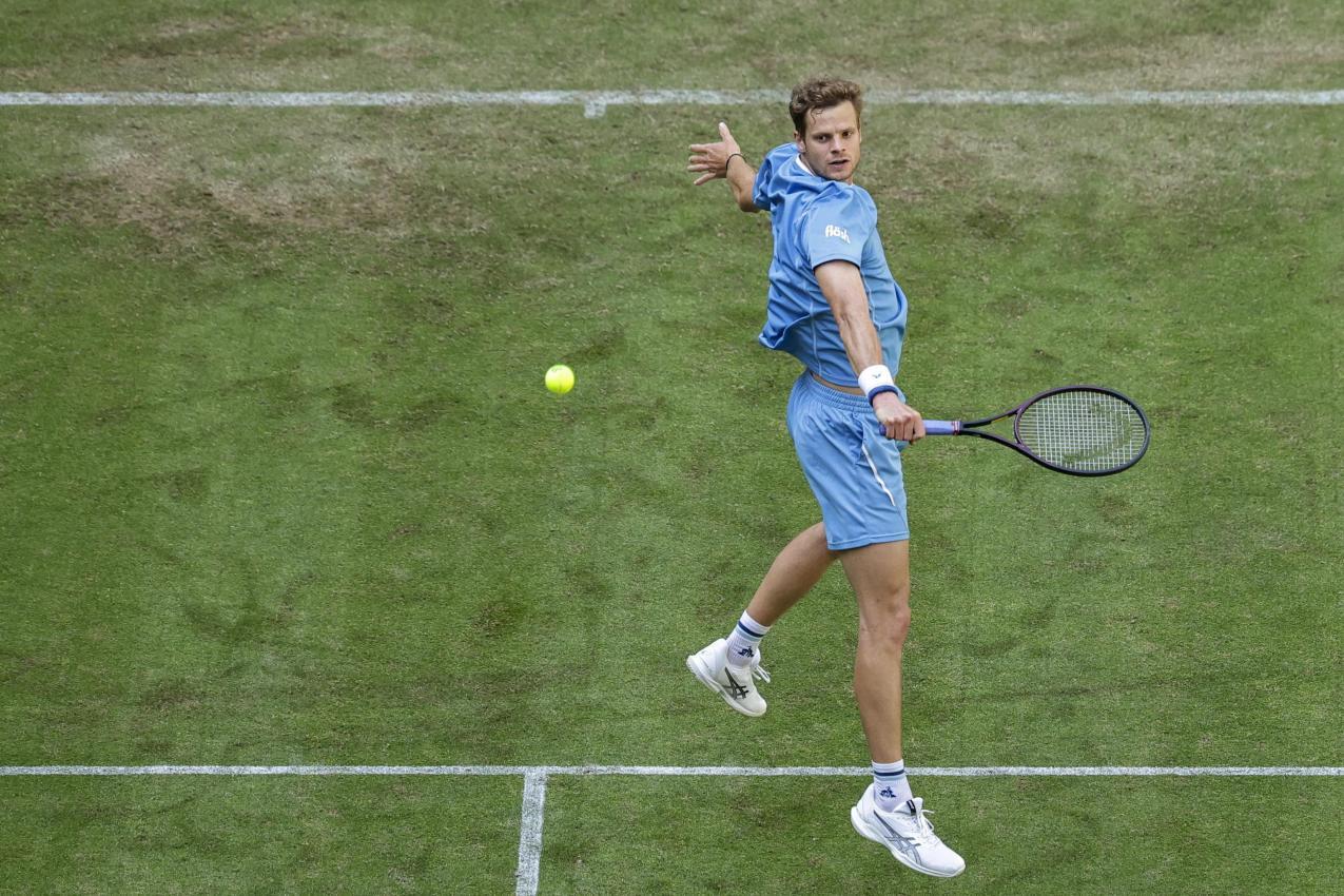 Yannick Hanfmann zog sich gut aus der Affäre. © ANSA / CHRISTOPHER NEUNDORF