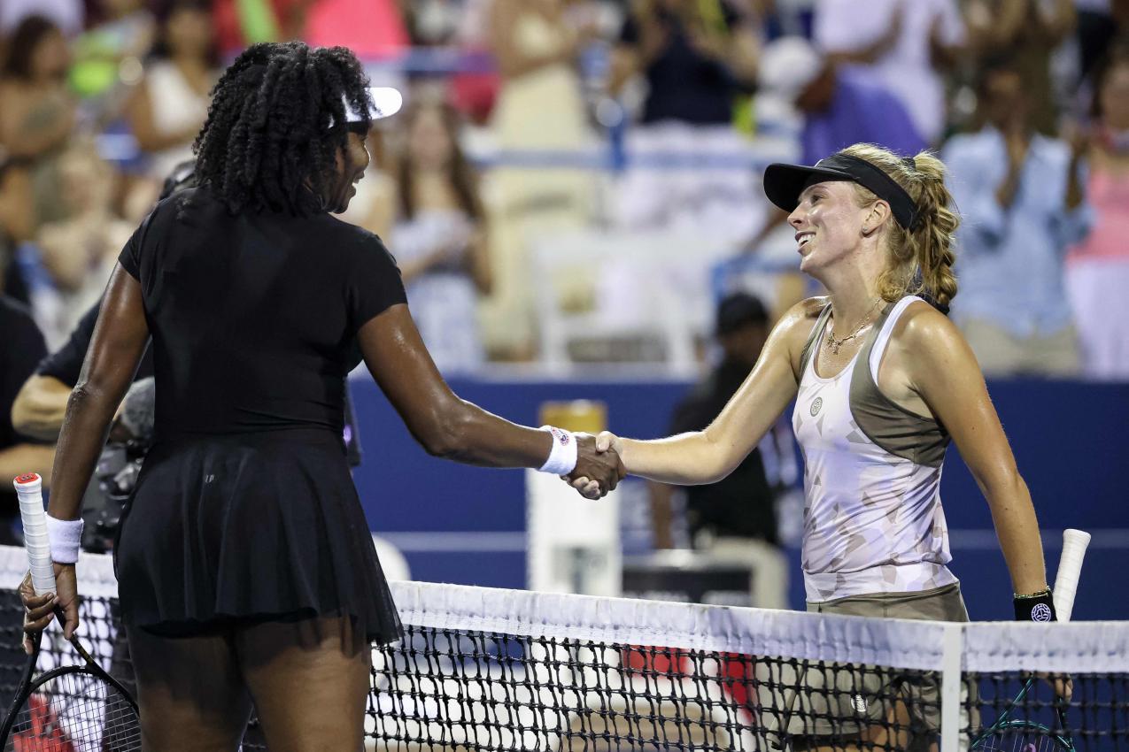 Achtelfinalgewinnerin  Magdalena Frech richtete anerkennende Worte an Venus Williams. © APA / SCOTT TAETSCH