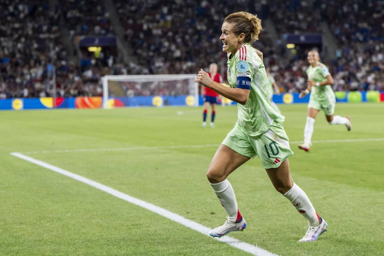 Cristiana Girelli schoss Italien ins Halbfinale. © ANSA / MARTIAL TREZZINI